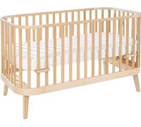 ATB MEBLE Lit à barreaux 140x70 cm - 2 en 1 Lit Bébé Transformable - PRINCIPAL Lit d'Appoint Bébé - Lit Bébé évolutif - Lit Jeune - Blanc