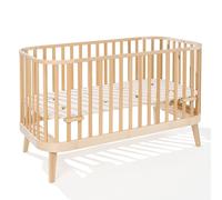 ATB MEBLE Lit à barreaux 140x70 cm - 2in1 Lit Bébé Transformable - PRINCIPAL Lit d'Appoint Bébé - Lit Bébé évolutif - Lit Jeune - Bois