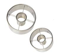 Ateco Lot de 2 coupe-donuts en acier inoxydable : Ø 2 1/2'' et 3 1/2''.