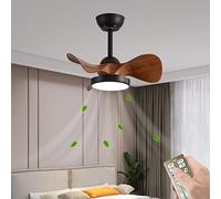 ATEEZ Ventilateur de Plafond avec Lumière et Telecommande LED Dimmable Réversible Winter Summer Luminaire Ventilateur Plafonnier Chambre 6 Vitesses Silencieux Plafonnier Ventilateur de Plafond