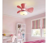 ATEEZ Ventilateur Plafond avec Lumiere Silencieux LED Dimmable Telecommande Ventilateur Plafond Réversible avec Lumière Modern 6 Vitesses Plafonnier Ventilateur de Plafond pour Chambre Enfant-Pink