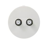 ateha Prise TV double type F associable pour réseaux câblés - HAGER WJA258B