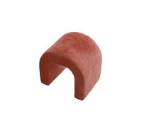 Atelier Del Sofa Pouf élégant Corail, Velours Corduroy, 51 x 45 x 46 cm, 100% Polyester, Cadre d'arbre de hêtre | Parfait pour Les Salons Modernes et Les espaces Confortables