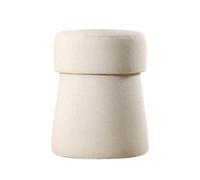 Atelier Del Sofa Pouf élégant, Couleur crème, 50 x 40 cm, 50% Coton, 50% Lin, éponge orthopédique de 6 cm, Jambes cachées revêtues de PVC, Parfait pour la décoration bohème et scandinave