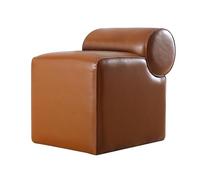 Atelier Del Sofa Pouf Marron élégant, 100% Cuir synthétique, 45 x 56 x 60 cm, éponge orthopédique 35 DNS, épaisseur 6 cm, Jambes cachées revêtues de PVC, Parfait pour Les espaces de Vie Modernes