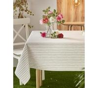 Atenas Nappe imprimée à rayures avec traitement anti-tâche Double couche en résine acrylique et un anti-taches Modèle Iris 150 x 200 cm