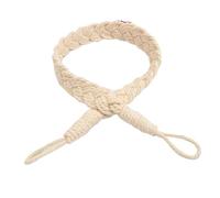 ATEUXOL Crochets De Rideaux TresséS BohèMes Embrasses de Rideaux en Coton Pur, 1 pièce, Style Boho, simplicité, Corde tissée, for Chambre à Coucher, décoration Salon(Light Yellow)