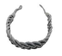 ATEUXOL Crochets De Rideaux TresséS BohèMes Embrasses de Rideaux en Coton Pur, 1 pièce, Style Boho, simplicité, Corde tissée, for Chambre à Coucher, décoration Salon(Dark Gray)