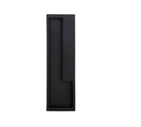 ATEUXOL Poignées Encastrées Poignée de porte grange noire, en alliage Zinc doré, poignées coulissantes intérieures, d'armoire affleurantes, quincaillerie bois for meubles(Black 128mm Left)