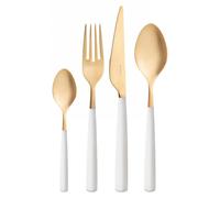 ATHENA Gold, ensemble de couverts 24 pièces, coffret vitré, Casa Bugatti
