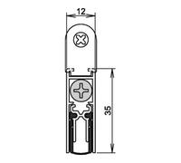 Athmer Joint de porte double M-12/35 1-392 Ausl.1-s.L.833mm Alu. silverf. Quantité:1