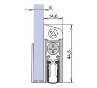 Athmer Joint de porte Schall-Ex® GS-8 No. 1-407 Ausl.1-s.L.958mm Alu. silverf. Quantité:1