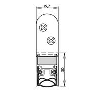 Athmer Joint de porte Schall-Ex® Ultra WS Nr. 1-290 Ausl.2-s.L.1208mm Alu. silverf. Quantité:1