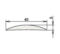 Athmer Joint de porte seuil en aluminium 090 No. 3-111 L.1090mm aluminium argent élox. Quantité:1