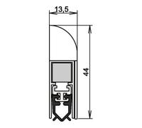 Athmer Joint de porte Wind-Ex No. 1-310 Ausl.1-s.L.735mm Alu. silverf. Quantité:1