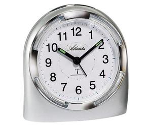 Atlanta 1404/19 Réveil radio analogique argenté avec lumière Snooze