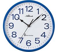Atlanta 4378/5 Horloge murale radio analogique bleue blanche ronde