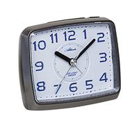 Atlanta Réveil sans tic-tac avec spot LED - Analogique - Quartz - Gris - 1979-4