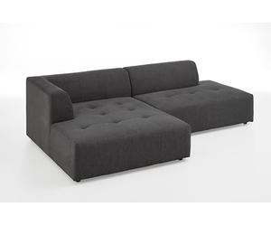 Atlantic Home Collection Leonardo Canapé d'angle Gauche, Surface de Couchage XXL de 63 x 240 cm, Design Scandinave, Disposition Libre dans la Pièce, Tissu Texturé, Anthracite, 269 x 153 x 70 cm