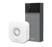 ATLANTIS Interphone vidéo sans Fil DB910 Extérieur Caméra 2 MP Full HD Capteur PIR Compatible Google Home/Nest et Amazon Alexa Echo Show IR LED Slot Micro-SD Carillon de Porte APP de Gestion, Gris