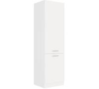 Atlas Colonne de cuisine ATLAS 2 portes L 60 x P 58 x H 210 cm Décor blanc