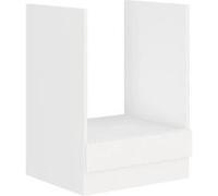 Atlas - Meuble de cuisine four, décor blanc en bois, dimensions L60 x P52 x H82 cm, sans plan de travail