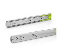 ATM Glissières de tiroir - Coulisses à Billes Push-Open 400 mm - Extension Totale, Charge 40 kg - Rail Tiroir Acier - 2 pcs (1 paire G+D) - 400x12,7x45 mm