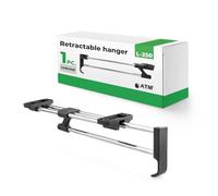 ATM tringle coulissante penderie extractible 250 mm chrome poli acier 6 kg | Armoire dressing, porte-cintre télescopique, gain de place, usage intérieur, rangement vêtements, montage placard