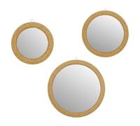 Lot de 3 Miroirs Ronds Tilia 40cm Naturel