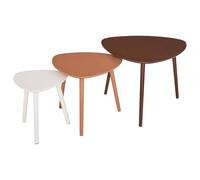 Lot de 3 Tables à Café Gigognes Mileo 60cm Brun