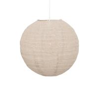 Atmosphera - Abat-jour Suspension Boule Jordy - Lanterne Japonaise en Lin Beige - Ø 35 cm - Décoration pour Salon, Chambre