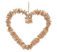 Atmosphera Agnès Décoration murale cœur Hauteur 35 cm Bois