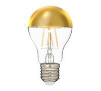 Atmosphera - Ampoule LED Décorative à Calotte Dorée - E27, 6W, 650 lm, 6 x 10,6 cm - Pour Luminaire, Lampe, Suspension