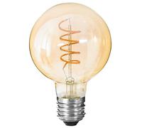 Atmosphera - Ampoule LED Décorative Globe - Verre Ambré D 10,5 cm - À Filament, Culot E27, Style Vintage - Pour Lampe, Suspension, Décoration