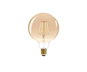 Atmosphera - Ampoule LED Décorative Globe Vintage E27, Verre Ambré, Ø 12,5 cm, Filament Apparent - Pour Lampe, Suspension, Luminaire