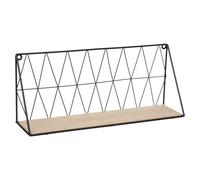 Atmosphera Anna Étagère murale en acier filé noir - 48 cm