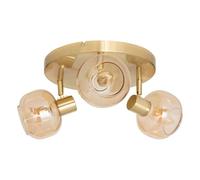 Atmosphera - Applique Murale Pilia - Plaffonier 3 Spots Orientables en Verre - Ampoules Non Incluses E14 25W - Luminaire pour Entrée, Couloir, Salon