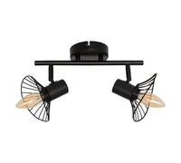Atmosphera - Applique murale/plafonnier adelia noir 28x12,5cm