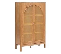 Armoire 2 portes en cannage TIRIA - Marron