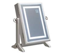 Atmosphera - Armoire à bijoux LED - bois - blanc - 26x35 cm