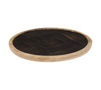 Atmosphera - Assiette de présentation ava ronde d.23cm noir