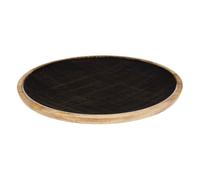 Atmosphera - Assiette de présentation ava ronde d.30cm noir