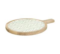 Atmosphera - Assiette de présentation inaya vert olive et bois de mangue