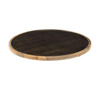 Atmosphera - Assiette de présentation sur pied ava ronde d.40cm noir