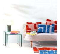Atmosphera Asti Lampe de table en verre vert citron - Hauteur 36 cm