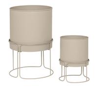 Lot de 2 Cache-Pots en Métal Aze 44cm Beige Lin