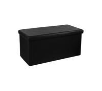 Atmosphera - Banquette coffre pliable Loft - L. 76 x H. 37,5 cm - Noir