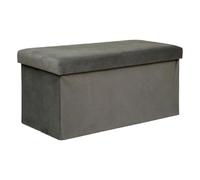 Atmosphera Banquette coffre velours - Gris
