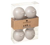 Atmosphera - Lot de 6 bougies flottantes Basic 4 cm - Gris taupe - 25 g