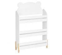 Atmosphera - Bibliothèque Douceur Blanc 61,5x100cm | Coloris Blanc, 61,5 cm de large, 100 cm de hauteur, Design Douceur